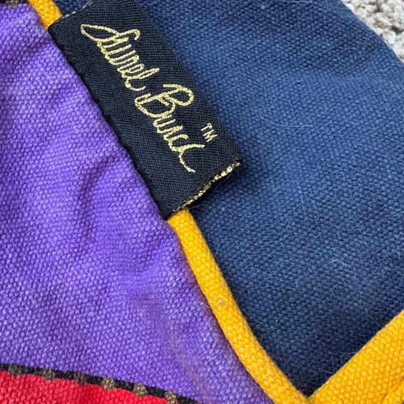 Laurel Burch Vintage Sun & Moon Rainbow Celestial Magic Embroidered Canvas Tote - Picture 5 of 7